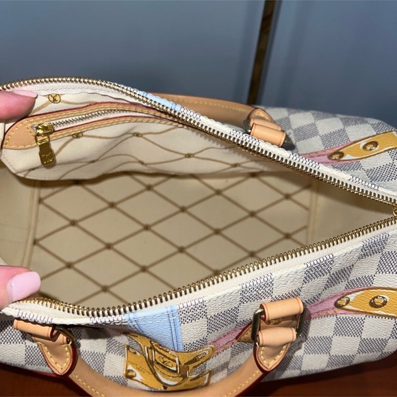 Louis Vuitton Damier Azur Summer Trunks Speedy Bag - Picture 9 of 10